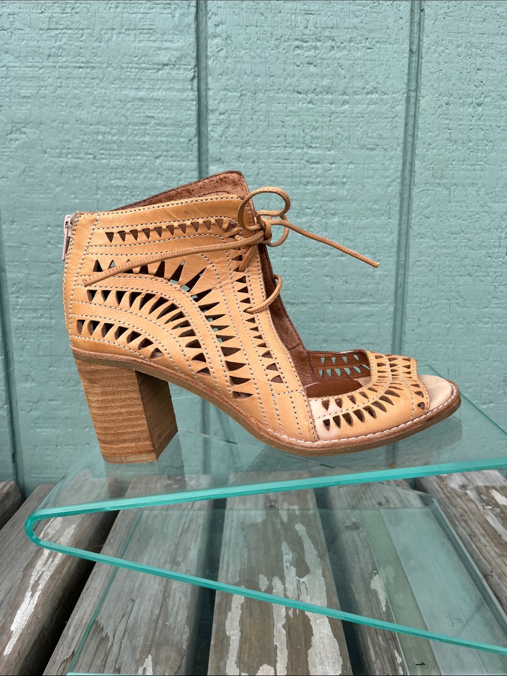 Jeffrey Campbell Cordillo Natural Ankle Boots 8.5